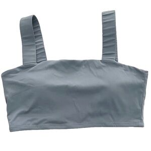 Mono B Square Neck Sports Bra Size Medium Gray Padded